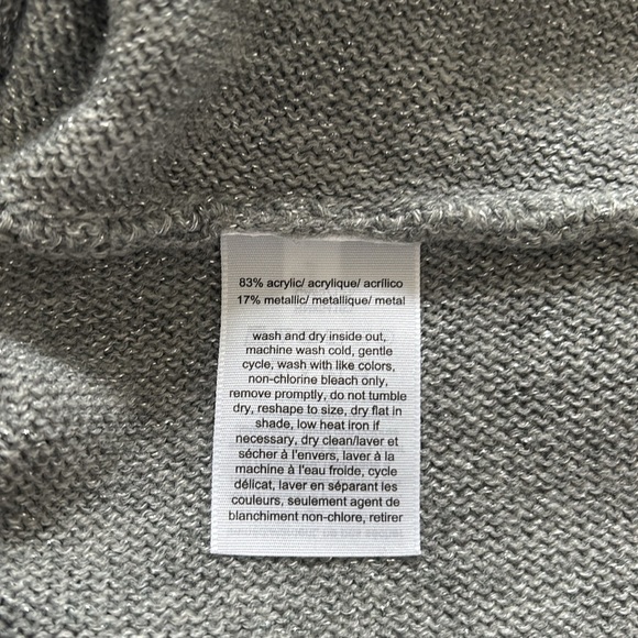 Tommy Hilfiger grey with silver thread knit sweater, size M. - Picture 6 of 7